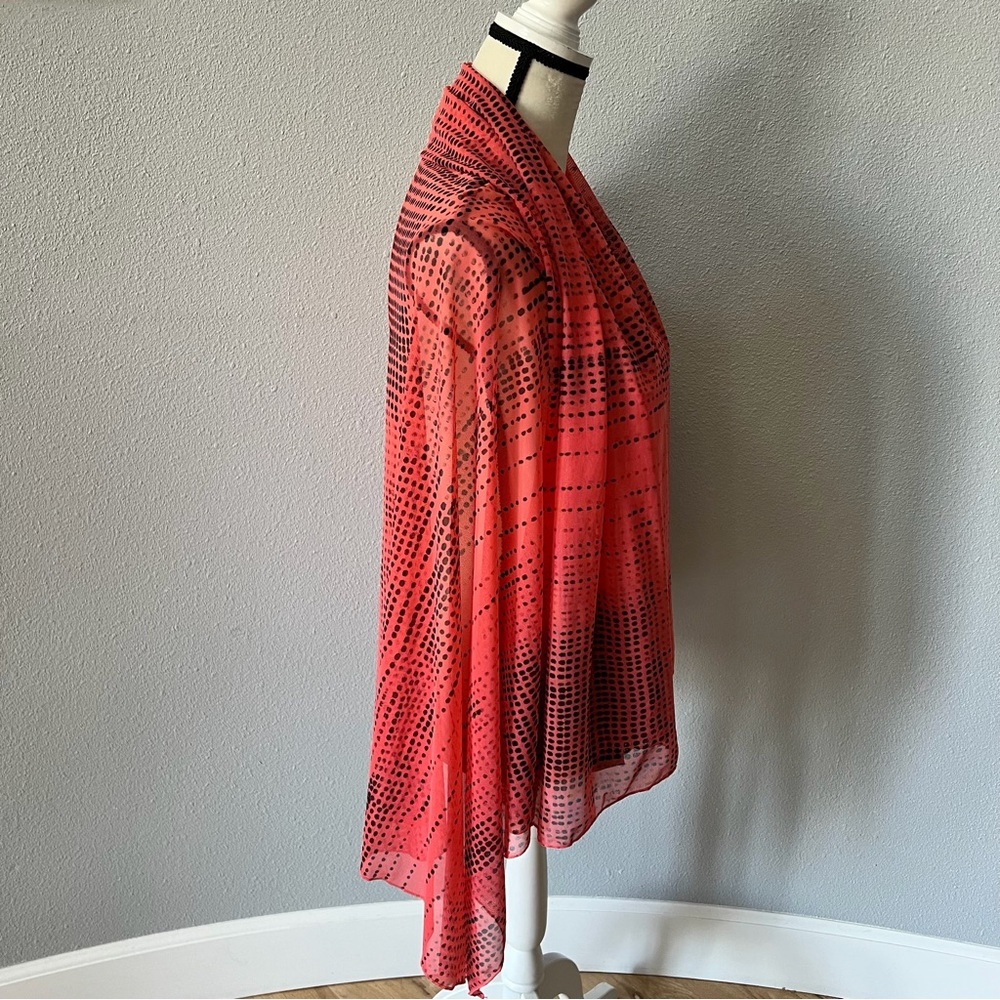 Gottex - Peachy and Black Leopard Print Wrap/Scarf - Picture 6 of 14